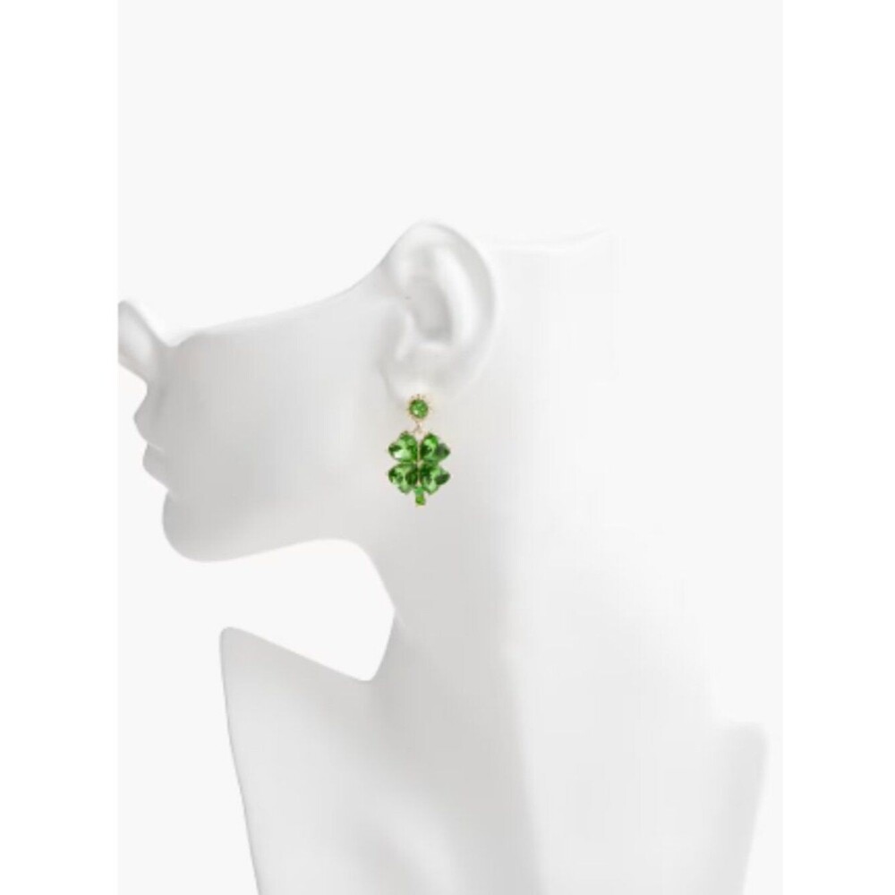 J Crew Women's Four-leaf clover statement earrings